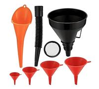 6Pcs Universal Plastic Funnel Set with Detachable Spout & Long Mouth Funnel