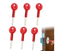 6Pcs Universal Security Star Keys, Red