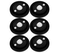 6pcs Urinal Valve Diaphragm Seal for Automatic Urinal Valve, Black | Plastic Silicone Part, 2.65x2.65x0.80cm Size, Reliable Sealing for Public and Private Settings