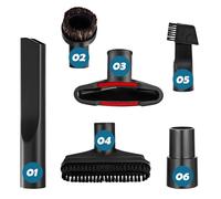 6PCS Vacuum Cleaner Accessories Set Compatible with Henry Shark Hoover Attachments & Other Vacuums Including 2 in 1 Nozzle/Flat Suction/PP Hair Brush/Sofa Brush/Round Horsehair Brush & Adapter