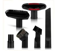 6Pcs Vacuum Cleaner Attachments Kit, Universal Vacuum Nozzle Set with 32mm 35mm Hose Adapter, Crevice Tool, Upholstery Brush, Dust Brush for Household Vacuum Cleaning