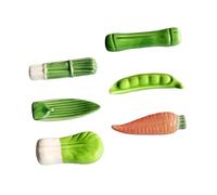 6pcs Vegetable Series Chopstick Stand Stylish Chopsticks Rests and Spoon Rack for Elegant Dining Table Decoration