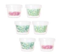 6PCS Vegetable Storage Box with Drain Basket, Double Layer Plastic Transparent Food Drainage Sealing Box, Refrigerator Food Fresh Containers for Chopped Green Onion Ginger Garlic Vegetables Fruits