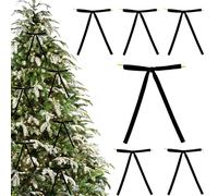 6Pcs Velvet Christmas Tree Bows 5 * 7 inch Rustic Crafts Gift Bows Vintage Velvet Ribbon Wreath Bows for XMAS Home Shop Indoor Outdoor Decor（black）