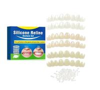 6PCS Veneers Teeth for Women,Tooth Repair Kit,Tooth Replacement Missing Teeth,Temporary Tooth Filling,Fake Teeth & False Teeth Set for Top and Bottom,Moldable Dental Retainers with Thermal Beads