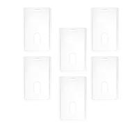 6pcs Vertical Acrylic Id Badge Holder for Quick Card Access | Lightweight Smooth Finish, Suitable for Credit Cards and Name Tags, Useful for Office Security and Conference Attendees