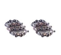 6pcs Vintage Flower Fish Hair Clip Plastic Banana Style for Women