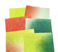 6Pcs Vintage Gradient Crepe Paper Scrapbooking Supplies DIY Journal Planner Collage Background Decoration Materials for Writing Drawing Scrapbooking(Color E)