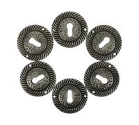 6pcs Vintage Keyhole Cover Plates for Cabinets and Walls Coffee | Zinc Alloy, Decorative and Versatile, Easy to Use, Built to Last, round Shape