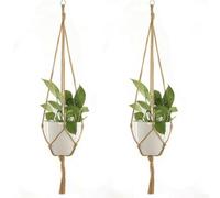 6PCS Vintage Macrame Plant Hangers, Elegant Hemp Rope Holders for Hanging Plants in Home or Garden Spaces