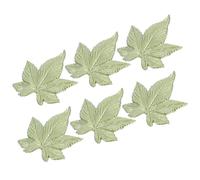 6pcs Vintage Maple Leaf Brooch Pin for Men, Alloy, Light Green | French Style Lapel Accessory, Secure Attachment, Formal Events and Business Meetings, Autumn Inspired
