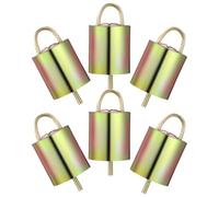 6pcs Vintage Sheep and Cattle Bells, Golden Alloy Hanging Bells | Lightweight, Sound, Easy to Install, Anti-lost, for Sheep, Horse, Crafts and Decorations