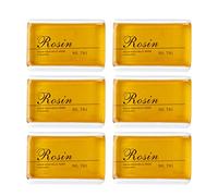 6Pcs Violin Rosin Bow String Rosin Instrument Accessory Low Dust Universal for Viola Cello Premium Adhesion Smooth Playing Easy to Apply Strong Grip 6 Pieces Rosin Set (Yellow)