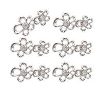 6Pcs Waist Tightening Closures for Multiple Use Flower Shaping Clip Strong Press Button Fasteners for Loose Pants Adjuster Clip