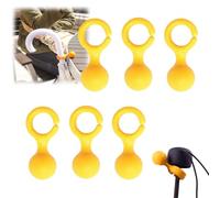 6PCS Walking Stick Holder,Easy to Use Plastic Crutch Holder Clip on Table,Walking Stick Accessories,Crutches Accessories for Mobility Scooter Wheelchair,Perfect Size for Handbag Walking Stick Clip