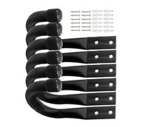 6pcs Wall Mount Hooks Large Metal Utility Garage for Garage Storage for Organizing Tool Sports Equipment Extension Cord Hanger