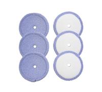 6pcs Washable Mother Yarn and Microfiber Mop Pads. Compatible for EVERYBOT Edge RS700 RS500 Robot Cloths Replacement Accessory