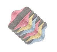 6PCS Washable Panty Liners for Incontinences Cotton Reusable Sanitary Pads, Leakproof Washable Pads for Women, Underwear Pad, Breathable Napkins Reusable Fabric Menstrual Pads