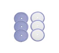 6pcs Washable Yarn and Microfiber Mop Pads,Compatible for EVERYBOT,RS700 RS500 Robot Mop Cloths Replacement Accessory.