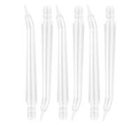 6pcs Water Flosser Replacement Tips for Braces Daily Cleaning | Plastic Nozzle Set, Universal Fit, Easy Install, Compact Lightweight Travel Use, Deep Cleaning around Wires