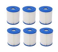 6PCS Water Pump Filter Cartridge Replacement, Swimming Pool Filter Elements, Polyester Filter Cartridge Set for Spa and Pool Pumps with Non Woven Fabric, 3.5 x 1.2 x 3.9