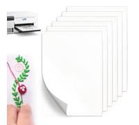 6Pcs Water Soluble Embroidery Paper,A4 Stick and Stitch Embroidery Paper,Water Soluble EmBroidery Stabilizer,Printable Papers Medium Weight Self-Adhesive and Stitch EmBroidery Backing for DIY Projects