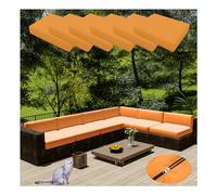 6Pcs Waterproof Outdoor Cush Covers for Sofas & Corner Couches, ered Patio Rattan Slipcovers, Light Gray Replacement Cush Covers (65x65cm)