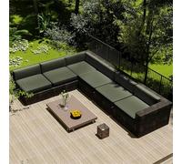 6pcs Waterproof Rattan Cushion Covers Removable Seat Pads for Indoor and Outdoor Patio Furniture