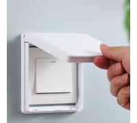 6Pcs Waterproof Socket Cover, 86-type Flip Socket Cover, Ultra-thin Waterproof Socket Protection Switch Cover For Bathroom, Home, Office(White)