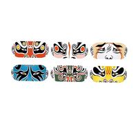 6Pcs Webcam Cover Beijing Facial Makeup Design Durable Webcam Slide for Laptop Desktop Protection Against Stylish Practical Accessory for