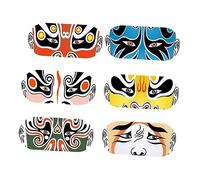 6Pcs Webcam Privacy Cover Slide Unique Chinese Facial Makeup Pattern for Laptop Desktop Durable Material Easy to Apply Remove Safe Digital Life Protection