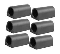 6pcs Wheelchair Anti Tip Rear Wheel Stabilizer Sleeve Plastic Black