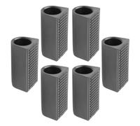 6pcs Wheelchair Anti Tip Stabilizer Plastic Rear Tube Sleeve Black | Non Slip Textured Embossing, Impact Proof Plastic, Rear Tube Fit for Mobility Chairs and Accessories
