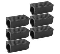6pcs Wheelchair Rear Anti Tip Stabilizer Plastic Tube Cap Sleeve Black