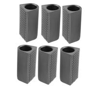 6pcs Wheelchair Rear Wheel Stabilizer Sleeve Thickened Plastic Black | Anti Tip Protection, Textured Embossing Finish, Easy Installation, Impact Proof Non Slip Design