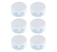6pcs White ABS Fridge Thermostat Control Knob Replacement for Freezers | Simple DIY Fit, Tool Free Swap, Marking, for Thermostat Shafts and Home Garage Use
