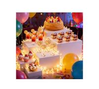 6pcs White Acrylic Display Stands Buffet Risers Multi-Size Cake Risers for Wedding Dessert Display, Jewelry Show, Catering with Hollow Storage Box Party & Event Table Decor(3in+4in+5in+6in+7in+8in )