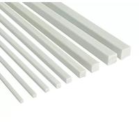 6pcs White Fiberglass Square Rods 500mm(8x8x500MM)