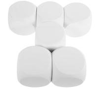6Pcs White Foam Dices for Creative Painting Crafting Blocks Blank Eva Dice for DIY Floral Arrangements Safe Educational