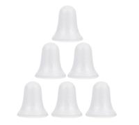 6pcs White Foam Jingle Bells Hanging Ornament for Christmas Tree Decor