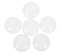 6pcs White Half Round Clip on Lamp Shade for LED Pendant Lights | PC Plastic, 48.2mm Inner Diameter, Frosted Finish, Softening Light for Offices and Dressing Rooms