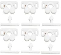 6Pcs White Marine Boat Ball Catch Door Cupboard Spring Back Plates Roller Latch Plastic Catches Cabinet Hardware