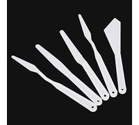 6pcs White Plastic Palette Painting Knife Set for Artists Comfortable Grip Spreading Paint Evenly