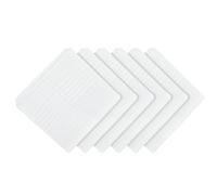 6Pcs White Pocket Squares for Men Men's Handkerchiefs White Handkerchief & Pocket Squares Soft Pure Cotton Hanky For Man Woman Wedding Engagement