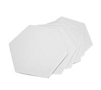 6pcs White Polyester Fiber Acoustic Panels Self-adhesive