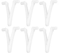 6Pcs White Pool Supply V Clip, Pool Butterfly Clip V Clip Pool Attachment Clips Replacement for Swimming Pool Spa Brush, Vacuum Head, V Clips and Pins for Swimming Pool Spa Vacuum Pool Vacuum Heads