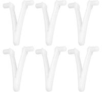 6Pcs White Pool Supply V Clip, Pool Butterfly Clip V Clip Pool Attachment Clips Replacement for Swimming Pool Spa Brush, Vacuum Head V Clips Replacement Parts