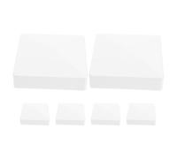 6pcs White PVC Fence Post Caps 4 Inch Pyramid Covers for Garden