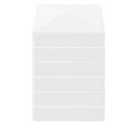 6pcs White PVC Pyramid Fence Post Caps for 3.5 Inch Square Posts | Decorative Finish, Quick Install, Low Upkeep, Suitable for Dock Piling and Garden Pathways