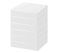 6pcs White PVC Pyramid Post Cap Cover for 3.5 Inch Square Posts | Weatherproof Coverage, Decorative Finish, American and European Style, for Porch Railing and Patio Use